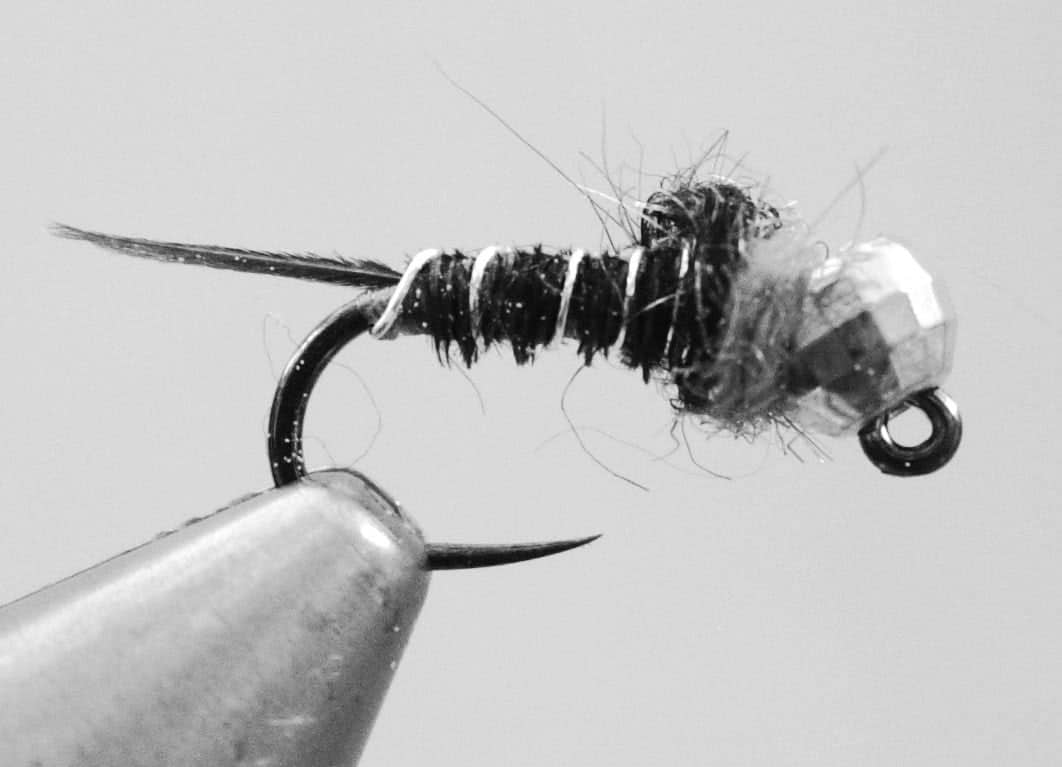 czech nymph hooks weighted Fulling Mill FM5065 Barbless Black Nickel Hook 12 buzzer and dry fly patterns Czech Nymph  simple materials